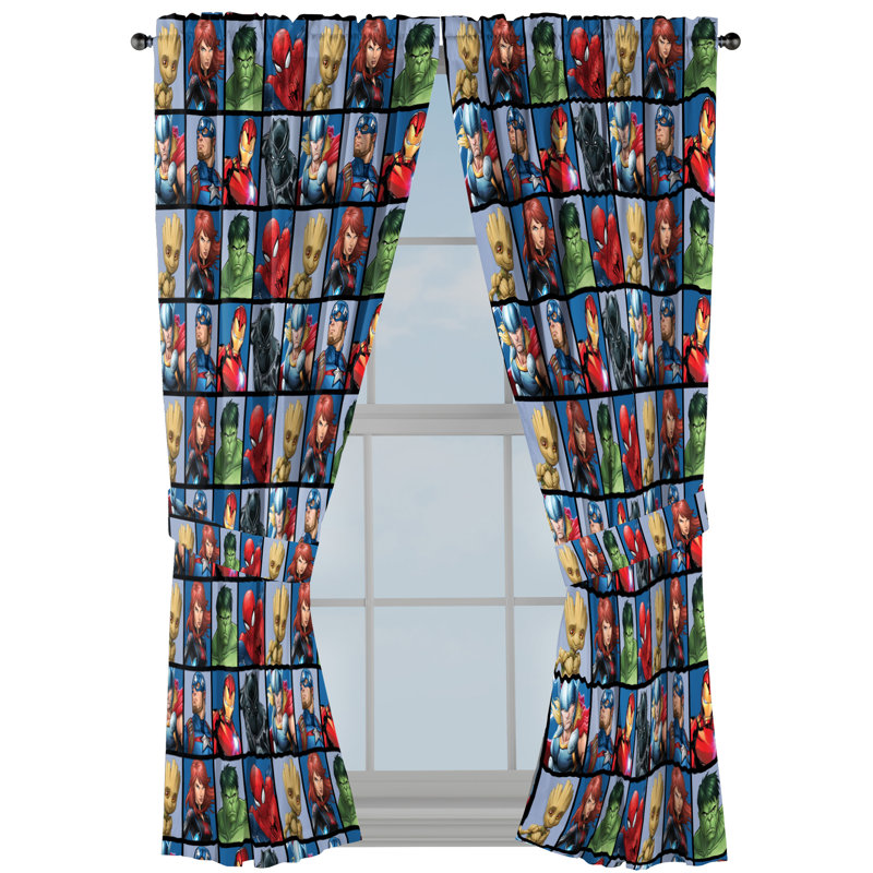 Tyron Avengers Room Darkening Curtains, 42"W x 63"L