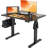 Electric Height Adjustable Standing Desk with Hooks-1887789156-1887789153