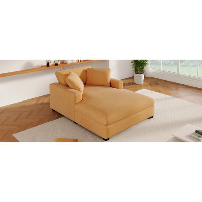 Très grand fauteuil confortable - 53,5 po x 70,9 po, tissu doux, structure, pieds en bois massif, assise confortable et relaxante