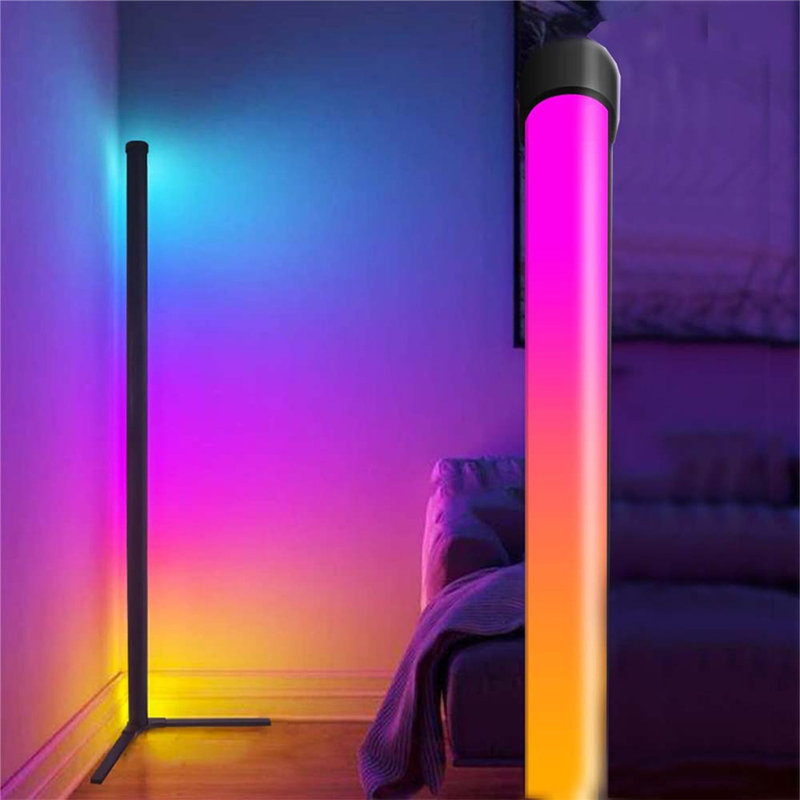 Bogoslav 125cm Black LED Novelty Floor Lamp with USB