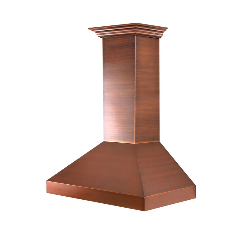 30" 400 CFM Convertible Wall Mount Range Hood, Copper, 48" W