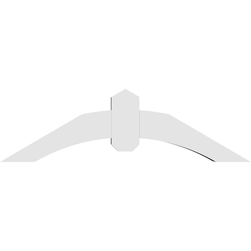 Archdale Architectural Grade PVC Gable Bracket, 10.5" H x 36" W (Pitch: 7/12), 4" D x 4" F