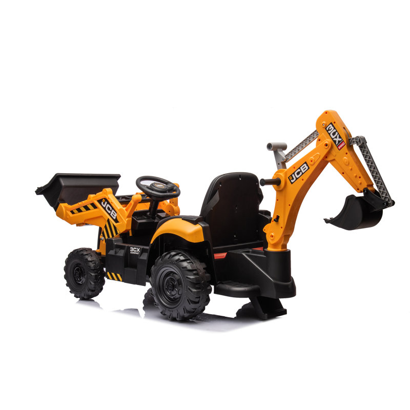 24V Yellow JCB Ride-On Excavator with Remote Control