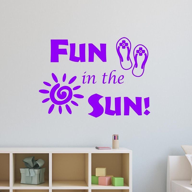 Adhésif décoratif «Fun in the Sun», H 22 po x L 30 po, Mauve