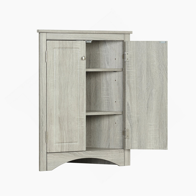 Armoire de rangement triangulaire pour salle de bain avec tablettes réglables, armoire de plancher autoportante pour la cuisine à domicile