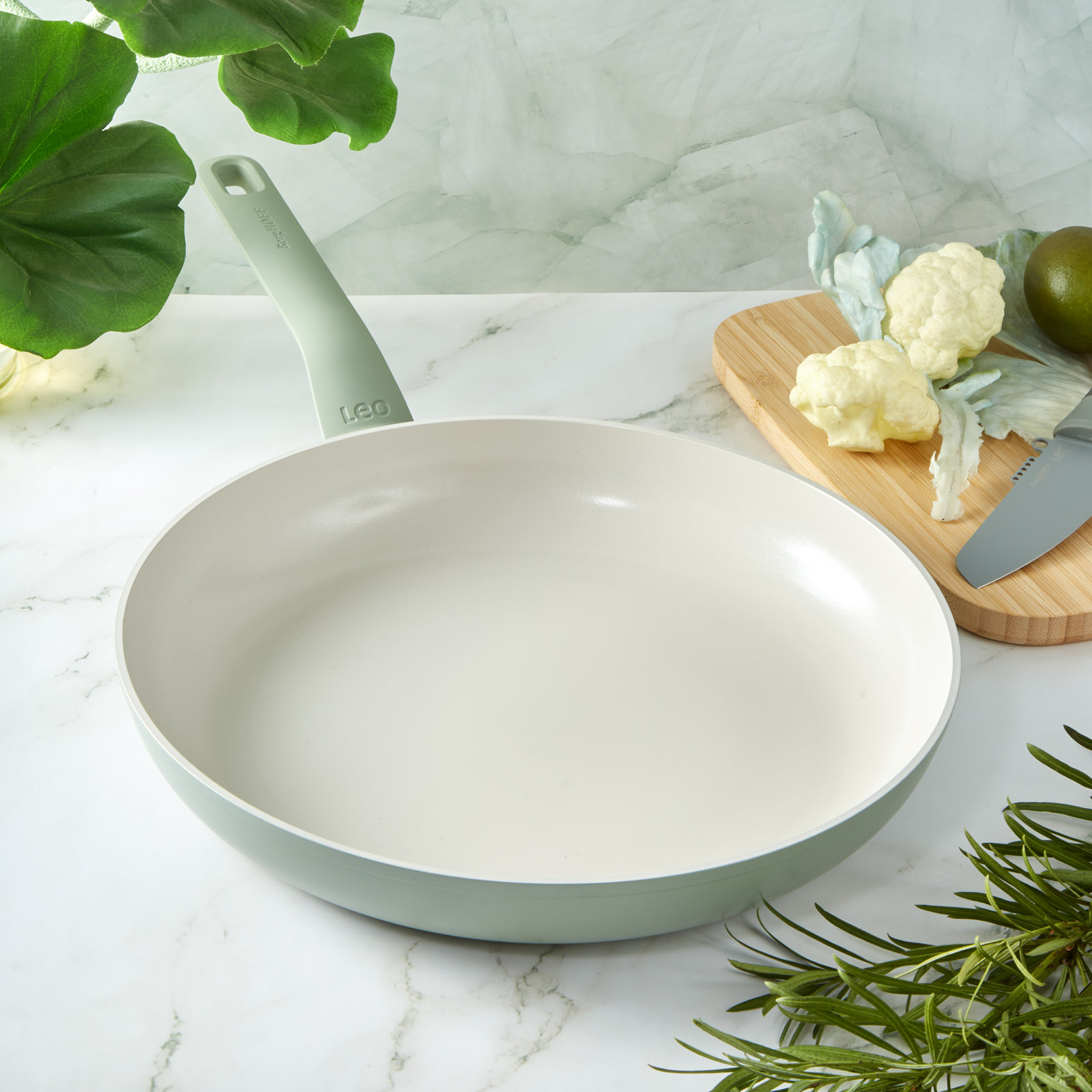 BergHOFF Leo Balance Non-stick Ceramic Frying Pan, Recycled Aluminum, 12", Green