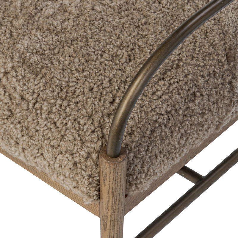 Demi Upholstered Accent Stool, Taupe