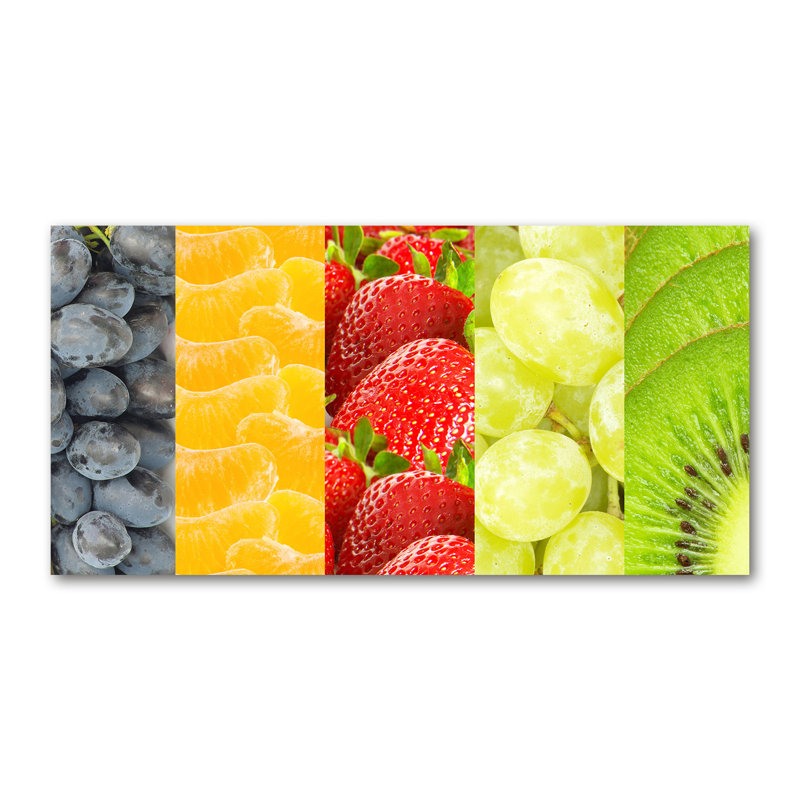 Colourful Fruits - Print, Wrapped Canvas, 70cm H x 140cm W x 2cm D