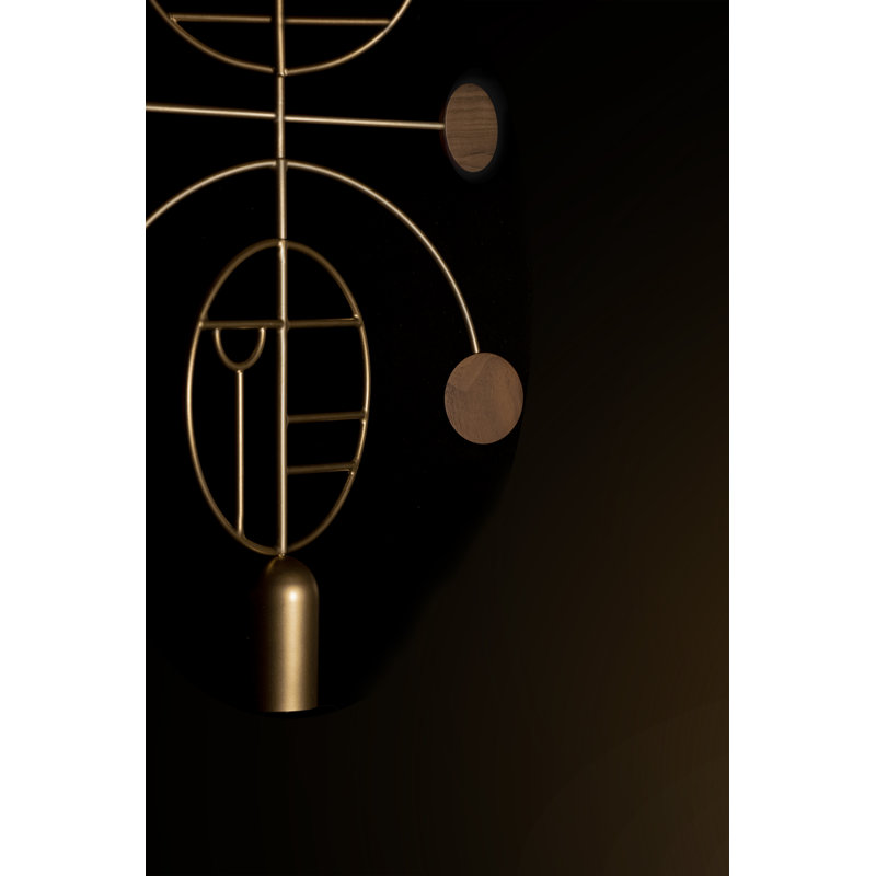 Wooden Dots 1 - Light Pendant, Walnut, Brass