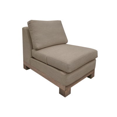 Structure et base en bois, fauteuil sans accoudoirs