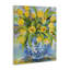 Expressif, tulipes jaunes dans un vase bleu orné, peinture par Jeanette Vertentes - Peinture-105465814-105465815