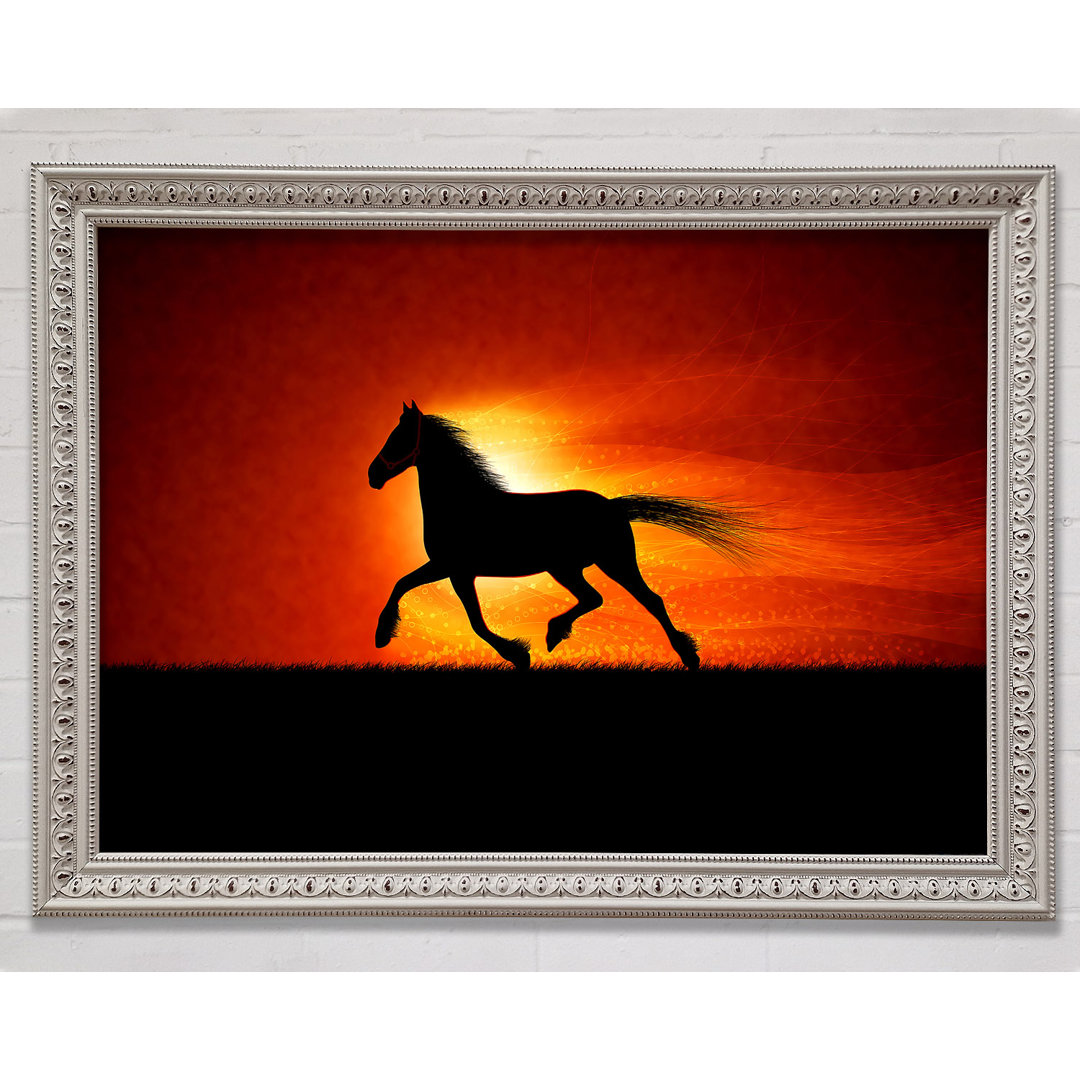 Running Horse Sunset Blaze - Druck