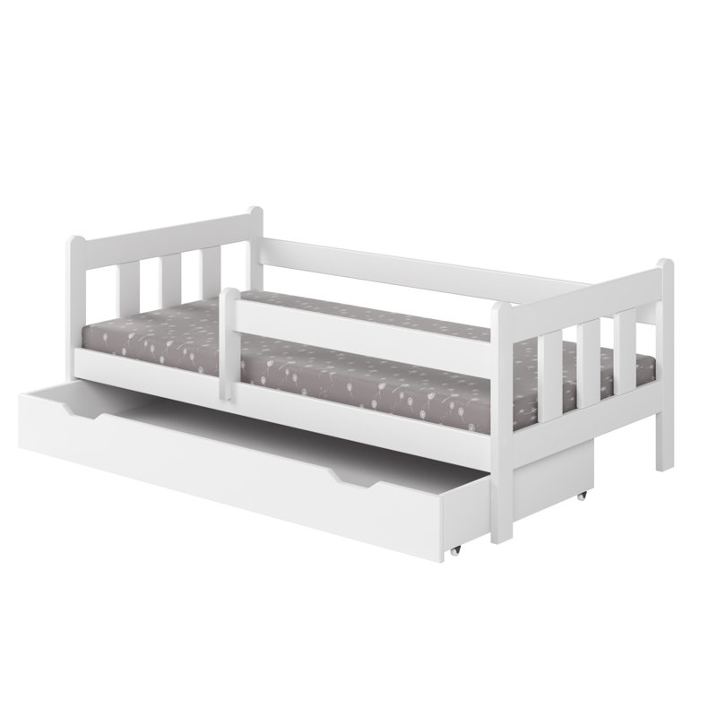 Standard Toddler Bed with Storage Included, 80 x 180cm, Weiß