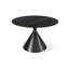 Round Stone Top Metal Base Dining Table