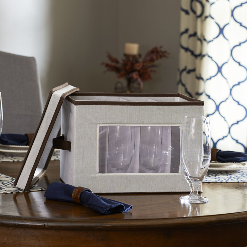Champagne Flute Storage Box with 12 Compartments