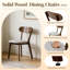 Ensemble de 2 chaises de salle à manger 100% naturelles en bois massif de style Mid-Century avec dossier incurvé, chaise de cuisine avec patins réglables pour la salle à manger, la cuisine, le salon et le bureau-1132483258