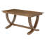 Wood Top Dining Table with Wood Base