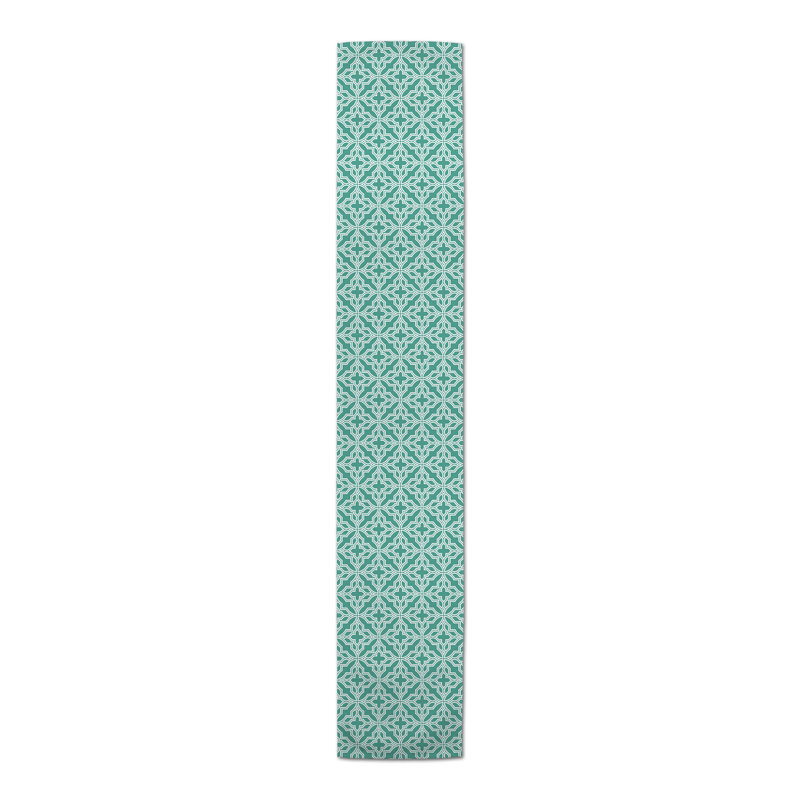 Chemin de table Camisa, Bleu sarcelle, P 16 po x L 90 po