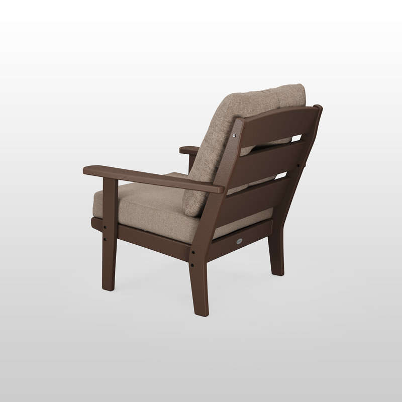 Lakeside 3-Piece Deep Seating Set, Mahogany Frame/Spiced Burlap Cushion