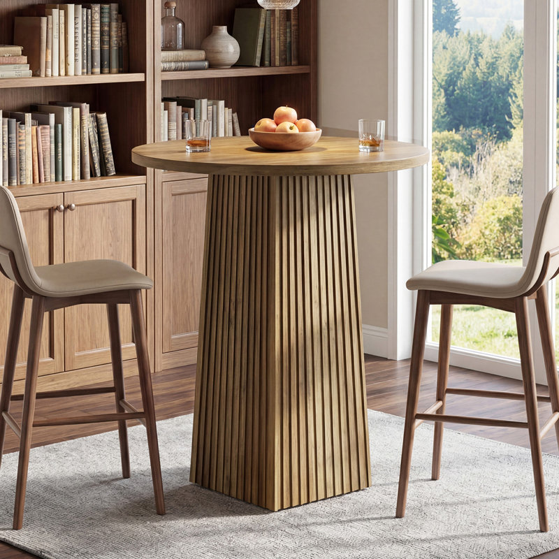 Table de bar ronde de 31,5 pouces de hauteur, 1 pièce