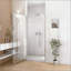 Porte de douche pivotante semi-sans cadre en verre trempé-126559292