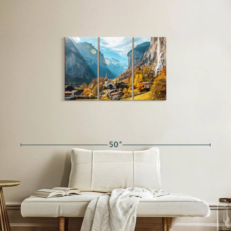 Alvord Lauterbrunnen en automne, H 20 po x l 33 po