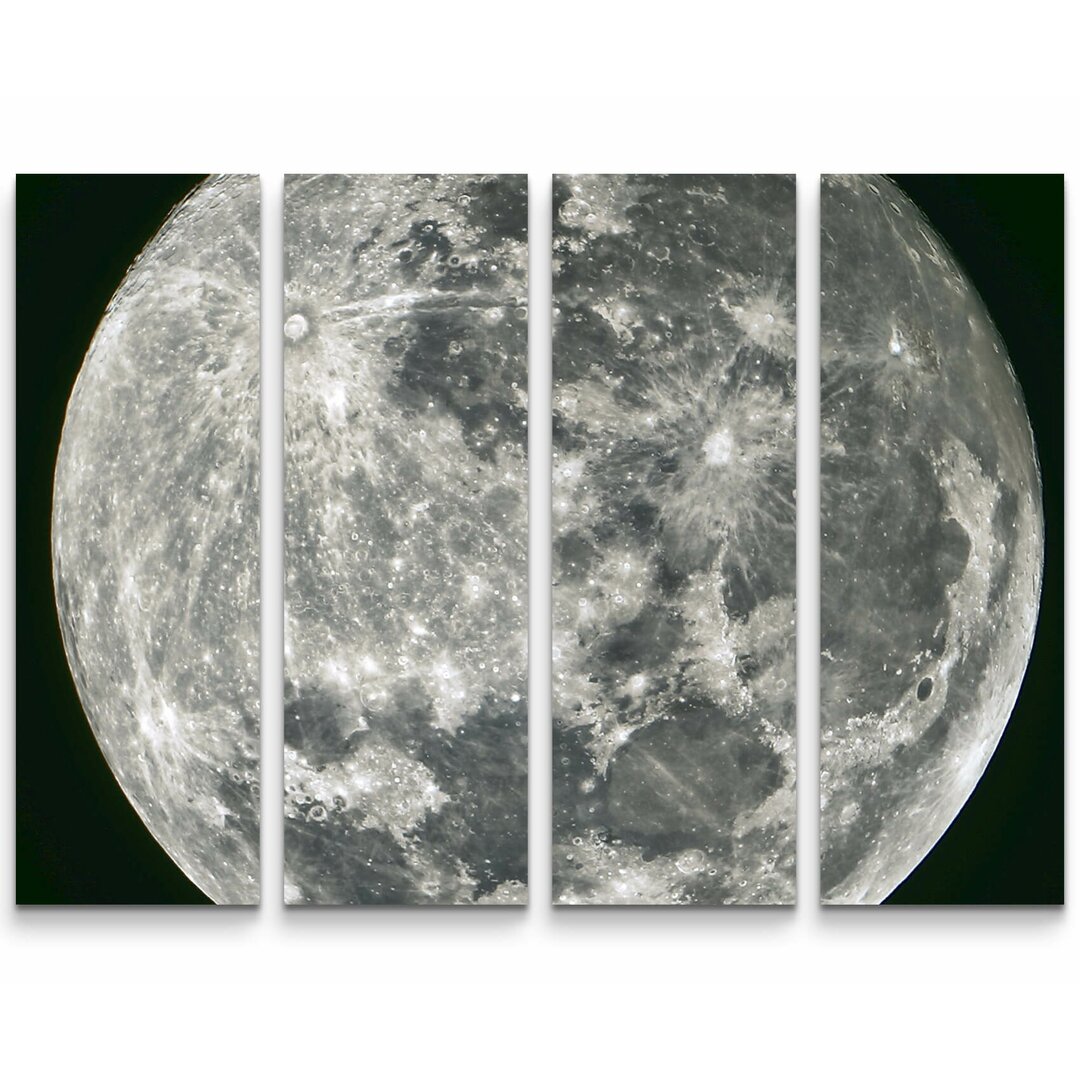 4-tlg. Leinwandbilder-Set Vollmond