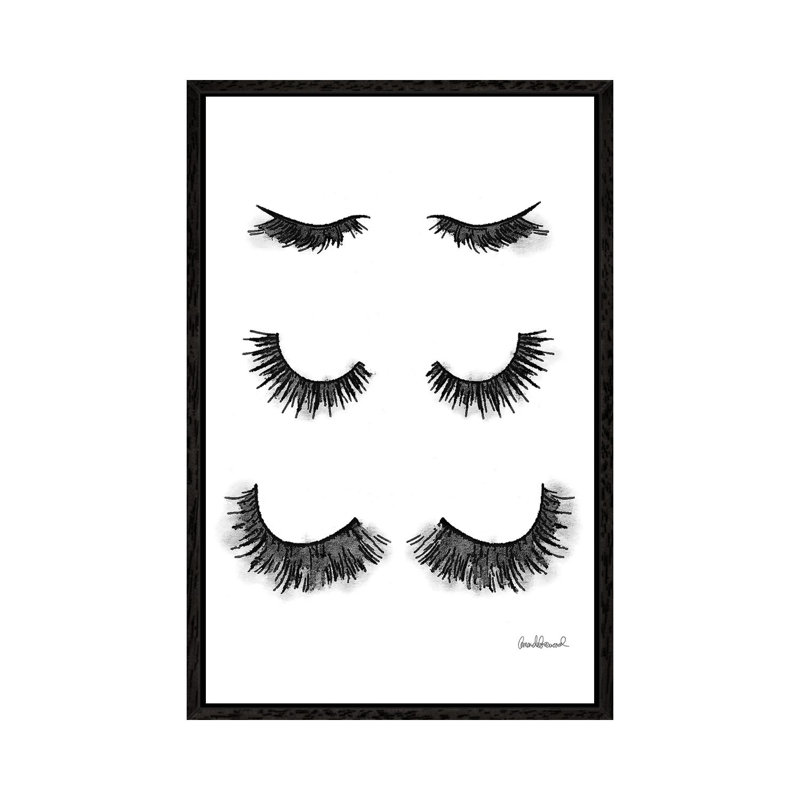 Lash Set by Amanda Greenwood - Painting on Canvas, 101.6 cm H x 66.04 cm W, Black Framed Canvas