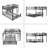 L-Shaped Metal Twin Over Full Size Bunk Bed-1629688945