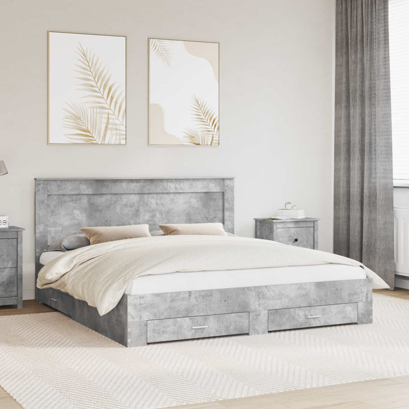 Bed, Concrete Grey, Super King (6')