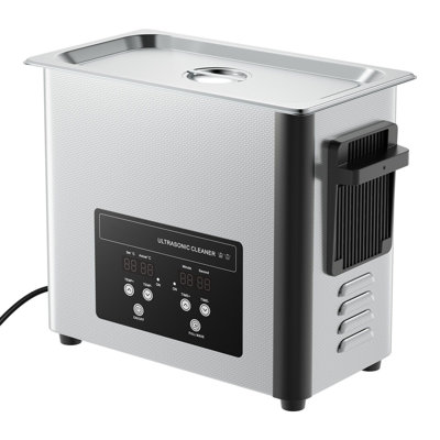 Nettoyeur à ultrasons 6L, nettoyeur à ultrasons professionnel avec panier de nettoyage et affichage numérique, machine de nettoyage en acier inoxydable 120W 40kHz pour les montres, les rasoirs, les bijoux, les pièces de monnaie et plus encore