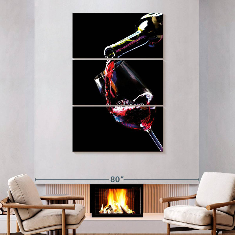 Yarlin Red Wine Stream, 74" H x 48" W