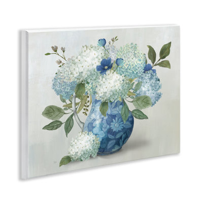 Ornate Vase with Hydrangeas Wall Plaque, design by Nan