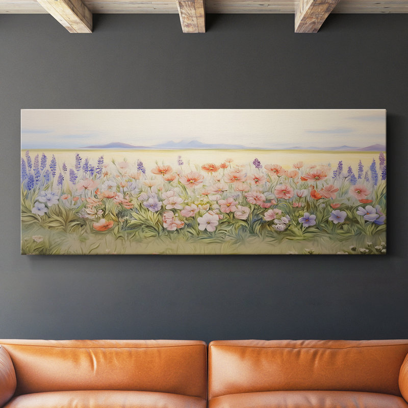 Botanical Series-CCXLIV- Toile tendue avec châssis - Prêt à accrocher, H 20 po x l 50 po