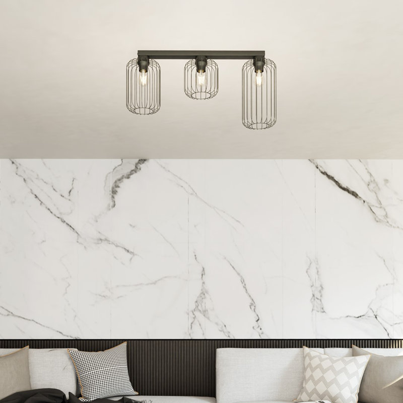 Aideth Flush Mount, Matte Black