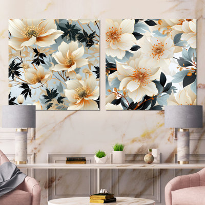 Louanne - ensemble de 2 impressions murales florales