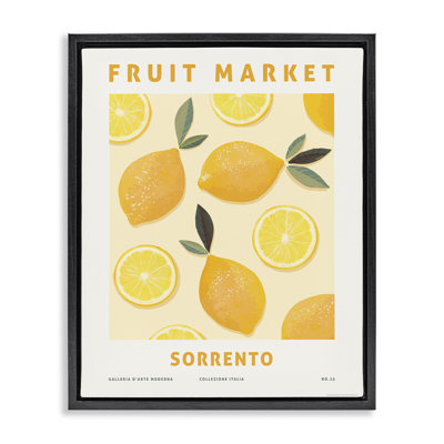 «Fruit Market Lemons», art mural encadré flottant par Reinders