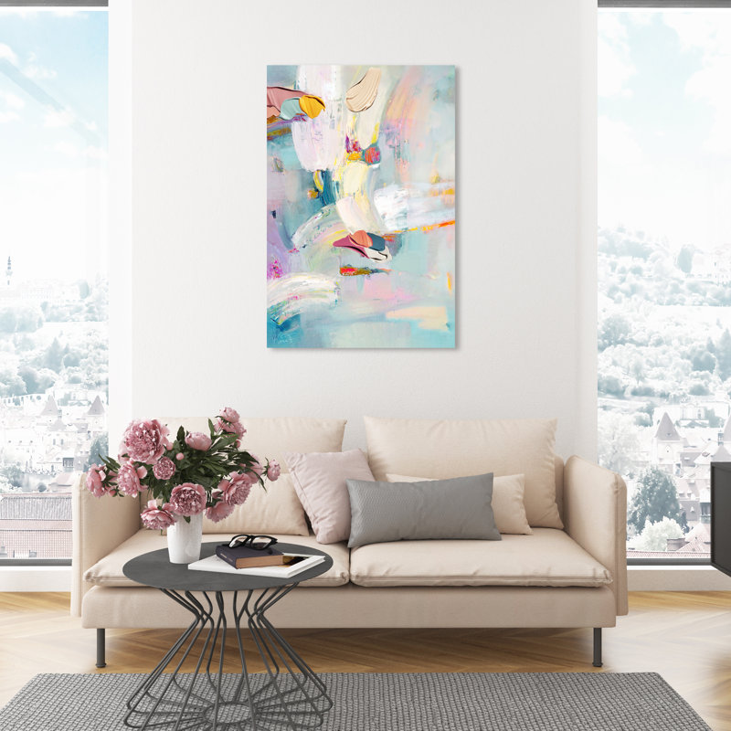 Sunny Chicago - peinture sur toile, Toile tendue, H 45 po x l 30 po