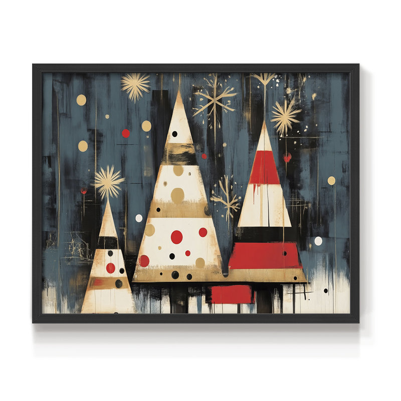 Art de Noël - DCCLxx - Reproduction encadrée - Restickable, H 11 po x l 14 po, Noir, noir, noir, noir