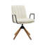 Fauteuil pivotant en similicuir blanc cassé Gracie Mills