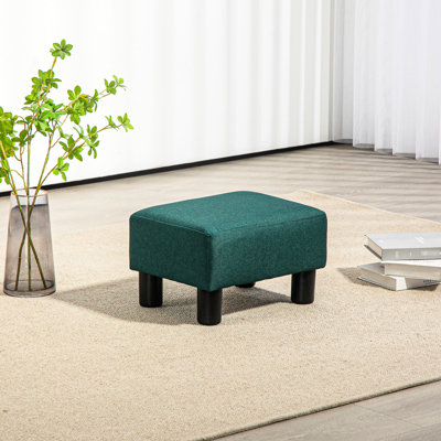 Linen Upholstered Foot Rest , With Plastic Leg Attachment For Living Area , Groundwork Room