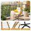 Yellow PE Rattan Hanging Egg Chair with Stand and Cushions