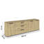 Flipp 3 - Drawer 200" W Combo Dresser-1259782179