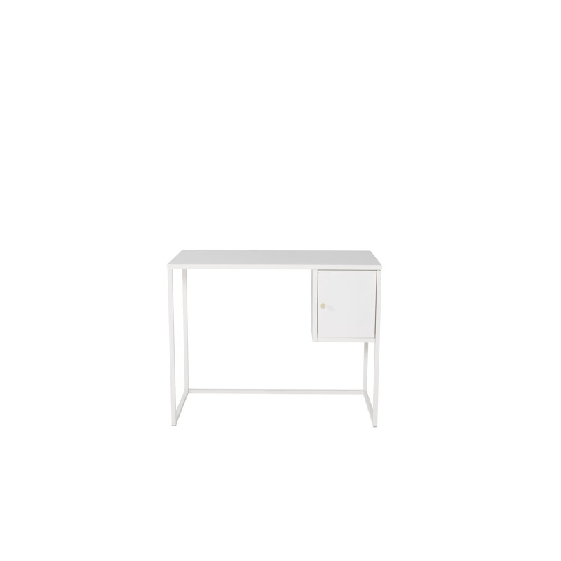 Isiah Metal Writing Desk, White