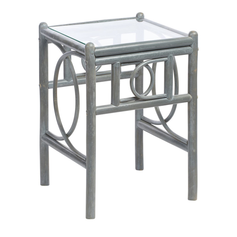 Valeria Glass Top End Table