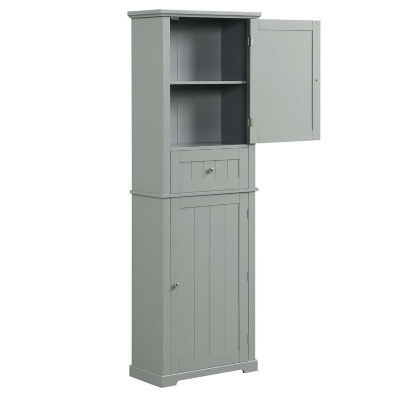 Tall Bathroom Storage Cabinet, Gray