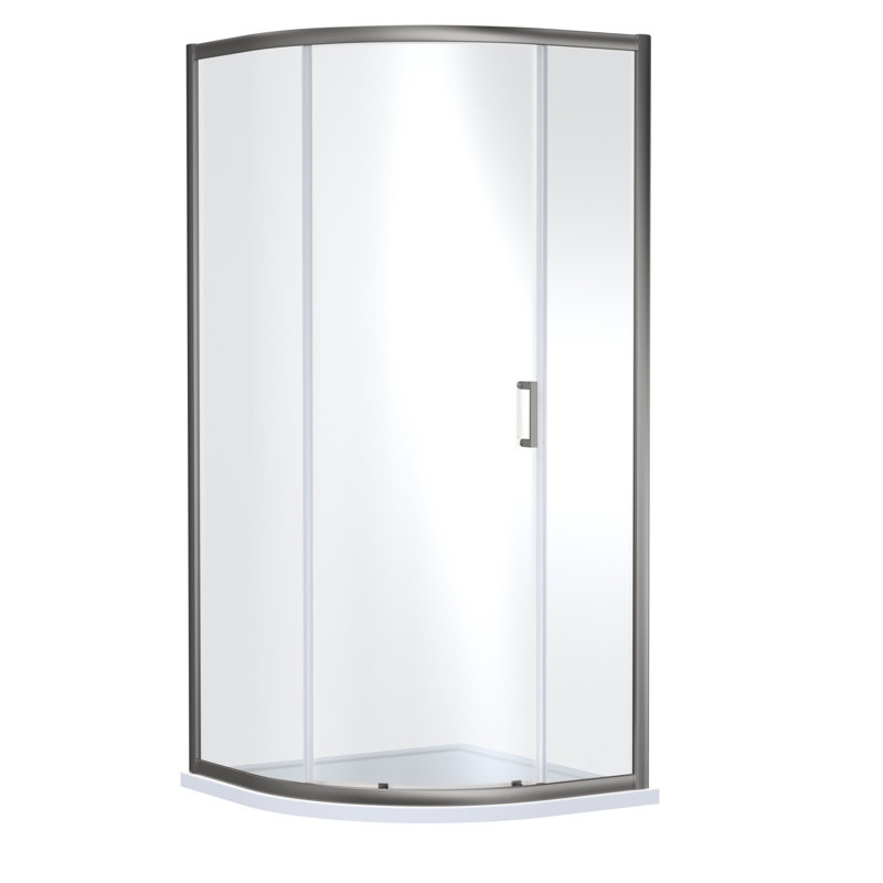 nuie Rene 900mm Brushed Pewter Quadrant Shower Enclosure