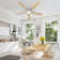 51.96" 5 - Blade Reversible Ceiling Fan With LED Lights And Remote