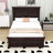 Panel Bed with Headboard and Slats-858236030-858236032