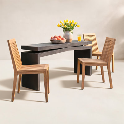 Quanette Outdoor Console Table-Charcoal Concrete